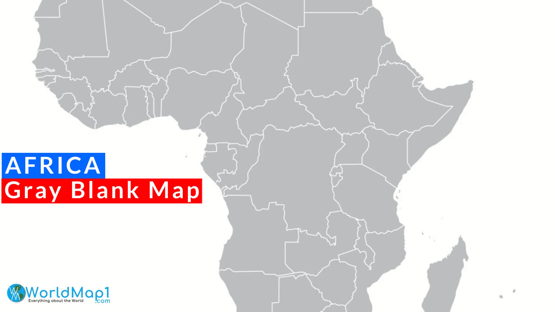 Africa Gray Blank Map